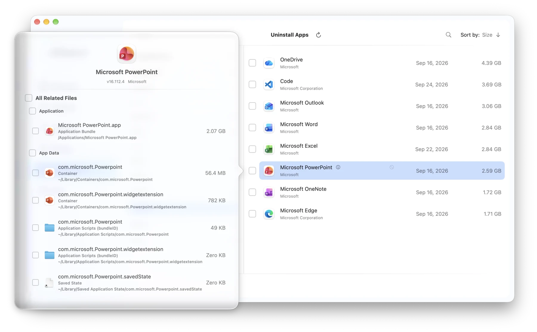 Desinstalar Apps